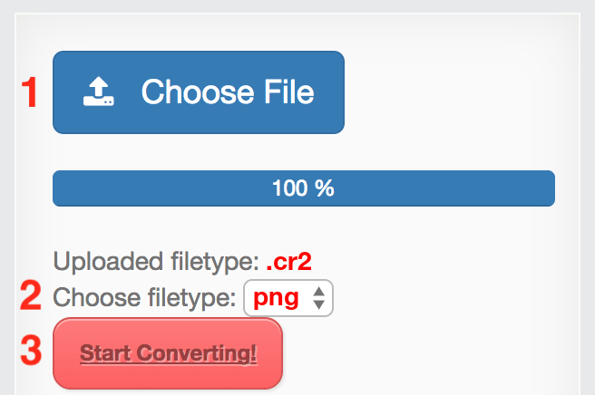 How to convert CR2 files online to PNG